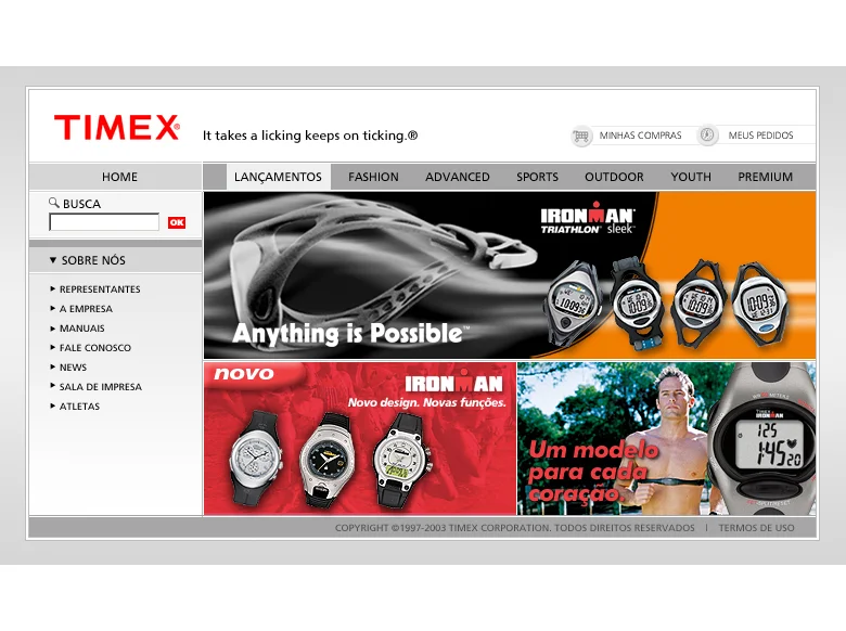 E-commerce — Timex (varejo)